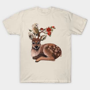 Deer and owl T-Shirt